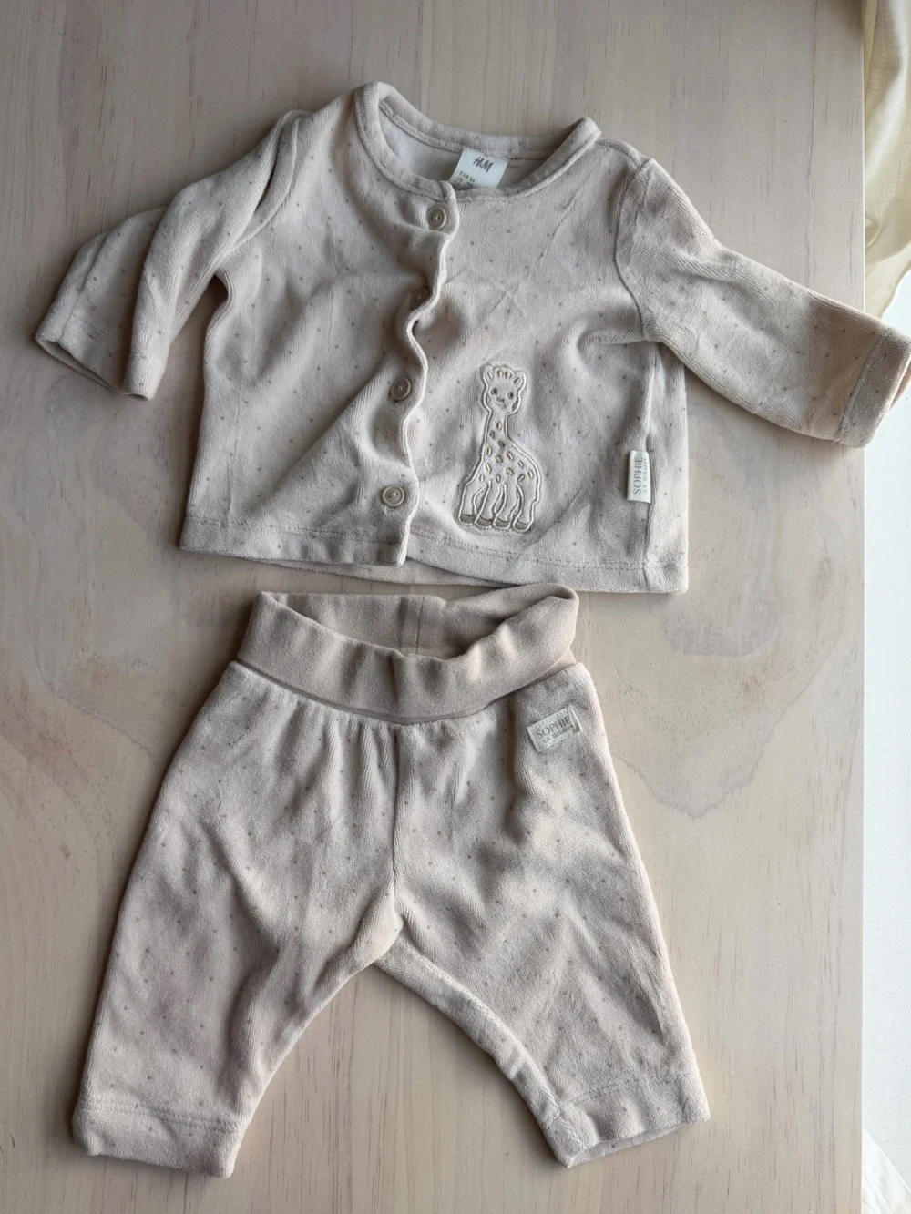 Sophie La Girafe 2 piece Velour Set